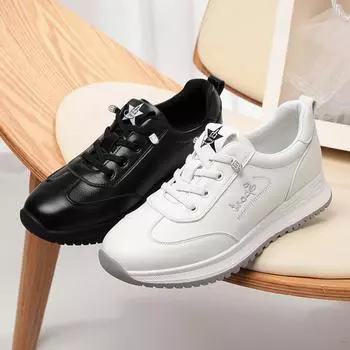 Производитель обуви обувь для мам весенняя спортивная обувь носить маленькие белые туфли женские новые повседневные кожаные туфли на мягкой подошве женская обувь среднего возраста 35