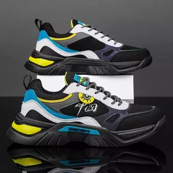 Производитель спот большой размер сетчатая мужская обувь летняя дышащая пара тренд повседневная спортивная беговая обувь папы обувь 36