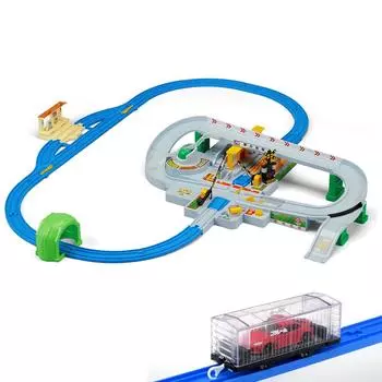производитель Takara Tomy Plarail 5-я игра с железнодорожным переездом DX набор для мальчиков с товарным вагоном [С преимуществами] Юбилей! Давайте Томика! Давайте пересечёмся!