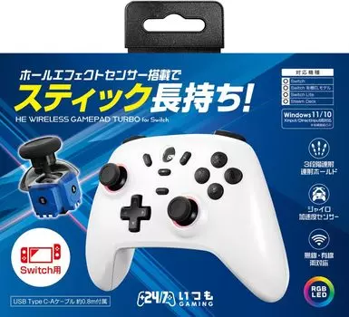 Производитель Three Switch Совместимый беспроводной геймпад Turbo Switch [Japanese Strike] HE (белый) -