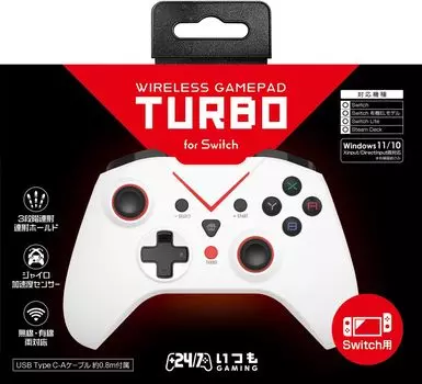 Производитель Three Switch Совместимый геймпад Turbo Switch [Japanese Strike] Беспроводной (белый) -