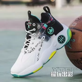 Производитель весенних мужских кроссовок 2025 года, новые баскетбольные кроссовки, дышащие мужские спортивные кроссовки на шнуровке и платформе, кроссовки для бега 39 фиолетовый