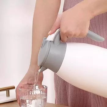 Производители бытовых термосов Большой емкости Медный внутренний вкладыш Теплоизоляция Стеклянный термос для горячей воды 1000ml белый