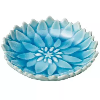 Производство aito [Форма Katachi] Блюдо Маленькая Тарелка Приблизительно. 7 см Dahlia Asagi Blue Seto Ware Можно мыть в микроволновой печи в посудомоечной машине Сделано в Японии