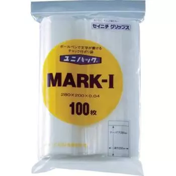 Производство Япония Unipack Mark мешок с полиэтиленом Япония AYN0901 (Пластиковая молния) МАРК-С (200 штук)