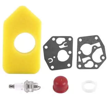 Прокладка диафрагмы карбюратора, комплект свечей зажигания воздушного фильтра для многих двигателей Briggs & Stratton белый