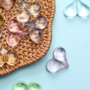 Прокладка для свободных бусин, 20 шт., прозрачные серьги, акриловое ожерелье, ювелирные изделия ручной работы, аксессуары, милые 17 мм * 22 мм, сердце «сделай сам», занимающееся любовью 20Pcs