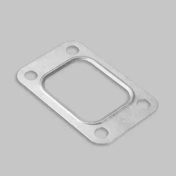 Прокладка фланца турбокомпрессора высокой твердости, защита от ржавчины, прямая замена, серебристый цвет, 4 болта, прокладка впускного коллектора турбокомпрессора для T25 T28 GT25 GT28 T2 серебряный
