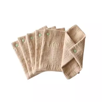 Прокладки Hanafu с застежками S Cloth Vaginal Organic для повседневного ношения, размер Sensitive, упаковка из 6 салфеток, простыни, хлопок, использование, Япония, для кожи, безвредные для кожи бежевый