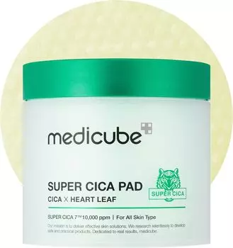 Прокладки Medicube Super Cica (70 пэдов) Тонизирующие подушечки для лица 1-Pack (70EA)