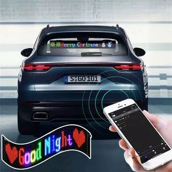 Прокручивающаяся рекламная светодиодная вывеска Usb 5v App Control Logo Car Pattern Custom Display Light Screen Programming Diy Animation T Y8s6