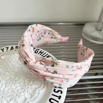PROLY Новая Мода Повязка на Голову для Женщин Широкая Сторона Свежий Цветок Головной Убор Перекрещенный Узел Тюрбан Осень Путешествия Головной Убор Аксессуары для Волос