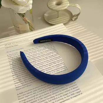 PROLY Новая Мода Весенняя Повязка Для Волос Для Женщин Синяя Клетчатая Губчатая Повязка Для Волос Девушки Классический Джинсовый Клетчатый Головной Убор Аксессуары Для Волос