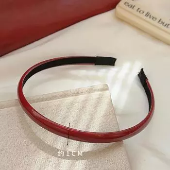 PROLY Новая Мода Весенняя Повязка на Голову для Женщин Красная Кожа PU Повязка для Волос Однотонный Головной Убор Девушки Винтажные Аксессуары для Волос