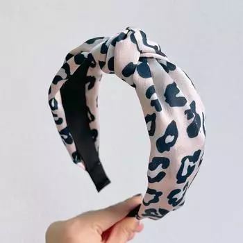 PROLY Новая Мода Женская Повязка для Волос Леопардовая Цветочная Повязка на Голову Узел По центру Классический Головной Убор Для Взрослых Аксессуары для Волос