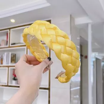 PROLY Новая Мода Женская Повязка на Голову Свежий Весенний Цвет Повязка для Волос Ручной Работы Плетеной Головной Убор Нескользящие Зубчики Аксессуары для Волос