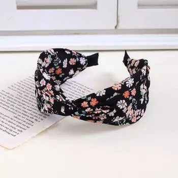 PROLY Новая Мода Женская Повязка на Голову Широкая Боковая Перекрещенный Узел Цветок Повязка для Волос Свежий Цвет Богемия Тюрбан Аксессуары для Волос