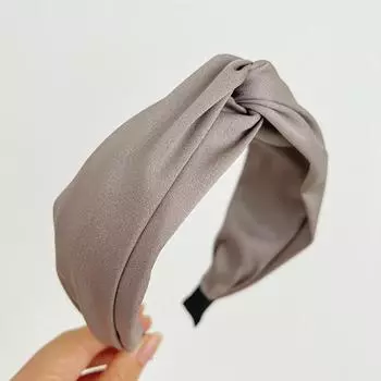 PROLY Новая Мода Женская Повязка на Голову Широкая Боковая Повязка для Волос с Перекрещенным Узлом Однотонный Тюрбан Классический Головной Убор для Девочек Аксессуары для Волос
