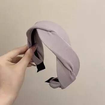 PROLY Новая Мода Женская Повязка на Голову Широкая Плетеная Повязка для Волос Однотонный Тюрбан Однотонный Головной Убор Взрослые Аксессуары для Волос