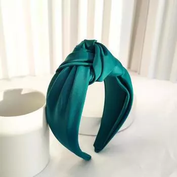 PROLY Новая Мода Женская Повязка на Голову Взрослая Широкая Однотонная Повязка для Волос Узел По центру Тюрбан Повседневные Аксессуары для Волос