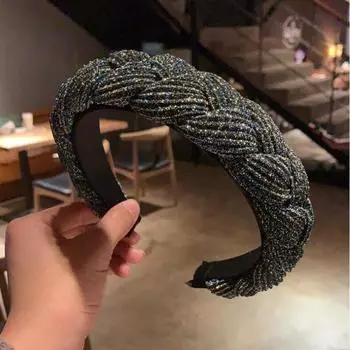 PROLY Новая Мода Женская Повязка на Голову Плиссированная Перекрученная Плетенка Ободок для Волос Для Взрослых Ручной Работы Винтажный Головной Убор Аксессуары для Волос