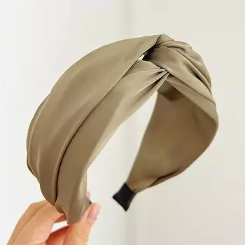 PROLY Новая Мода Женская Повязка на Голову Широкая Однотонная Головной Убор Перекрещенный Узел Тюрбан Осень Аксессуары для Волос