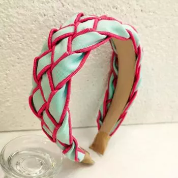 PROLY Новая Мода Женская Повязка на Голову Широкая Боковая Плетеная Повязка для Волос Индивидуальность Ручной работы Головной убор Аксессуары для Волос для Девочек