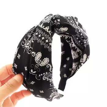PROLY Новая Мода Женские Аксессуары для Волос Богемный Цветок Повязка на Голову Средний Узел-Крест Головной Убор Повседневная Взрослая Повязка на Голову
