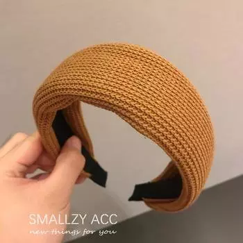 PROLY Новая Мода Женские Аксессуары для Волос Однотонная Вязаная Повязка на Голову Повседневная Осенне-Зимняя Головной Убор Повязка на Голову