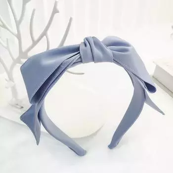 PROLY Новая Мода Женские Аксессуары для Волос Широкий Бок Большой Бант Повязка на Голову Однотонная Резинка для Волос Взрослый Обруч для Волос Лето