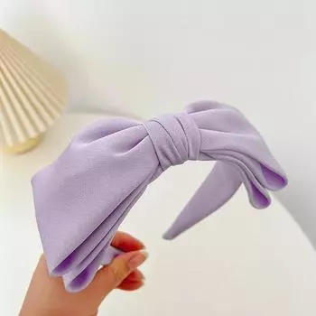 PROLY Новая Мода Женские Аксессуары для Волос Центр Большой Бант Повязка на Голову Однотонный Тюрбан Весенний Головной Убор Повязка для Волос