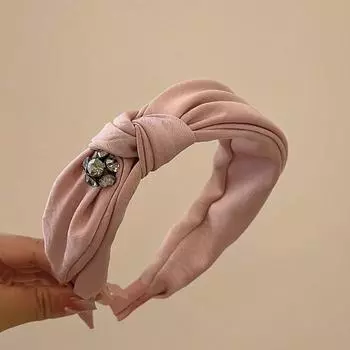 PROLY Новая Модная Повязка На Голову Для Женщин Широкая Сторона Свежий Цвет Головной Убор Боковой Узел Тюрбан Аксессуары Для Волос Для Девочек