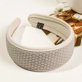 PROLY Новая Модная Повязка На Голову Для Женщин Широкая Боковая Кожаная Повязка Для Волос Однотонный Тюрбан Летняя Дорожная Вечеринка Аксессуары Для Волос