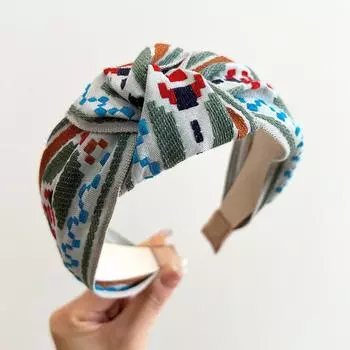PROLY Новая Модная Повязка На Голову Для Женщин Широкая Боковая Богема Тюрбан Этнический Стиль Завязанная Повязка На Голову Трендовые и Красочные Аксессуары для Волос