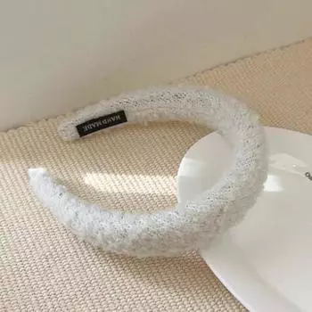 PROLY Новая Модная Повязка На Голову Для Женщин Теплая Осенне-Зимняя Повязка Для Волос Однотонный Вязаный Головной Убор Губчатые Аксессуары Для Волос