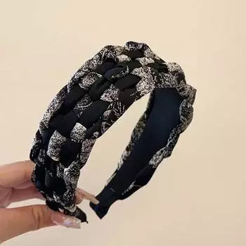 PROLY Новая Модная Повязка на Голову для Женщин Широкая Плетеная Тюрбан Классическая Леопардовая Повязка на Волосы Осень Для Взрослых Аксессуары для Волос