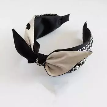 PROLY Новая Модная Повязка на Голову для Женщин Широкая Боковая Бант Головной Убор Классическая Лоскутная Повязка-Тюрбан Гусиная Лапка Аксессуары для Волос