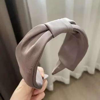 PROLY Новая Модная Повязка На Голову Для Женщин Однотонная С Узлом Посередине Повседневный Летне-Осенний Тюрбан Для Девочек Классические Аксессуары Для Волос