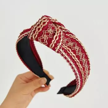 PROLY Новая Модная Повязка На Голову Для Женщин Широкая Боковая Тюрбан Винтаж Богемия Головной Убор Взрослый Тюрбан С Узлом Посередине Аксессуары Для Волос