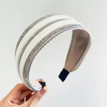 PROLY Новая Модная Повязка На Голову Для Женщин Широкая Боковая Повязка Для Волос из ПУ Кожи Высочайшего Качества, Блестящие Стразы, Аксессуары для Волос