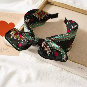 PROLY Новые Модные Аксессуары для Волос для Женщин Повязка на Голову с Бантом Посередине Богемная Цветочная Повязка для Волос Летний Прохладный Стиль Тюрбан Девочки