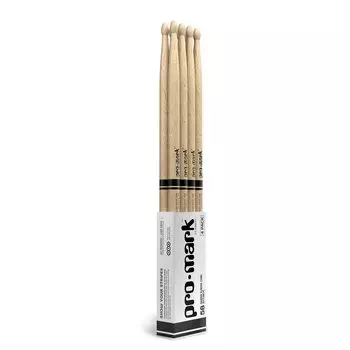 PROMARK Drumstick Classic Attack White Oak 5B x 4 Pair Bundle Pack Oval-WoodTip PW5BW-4P (406.4 15mm) []