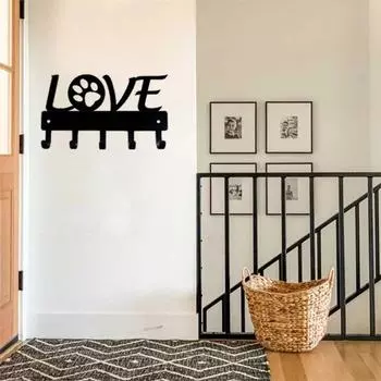 Promotion Love Dog Paw 1 Key Rack Hanger & Dog Leash Organizer 6 Inch / 9 Inch Wide Perchero Pared Bathroom Accessories M бронзовый