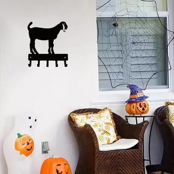 Promotion Nubian Goat Key Rack Small 6 Inch Wide 9 Inch Wide Wall Hook Bathroom Accessories Decor For Home Perchero Artwork M светло-серый