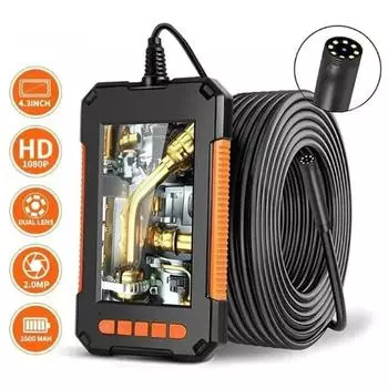 Промышленная эндоскопическая камера 1080P 4.3 однообъективный HD1080P автомобильный инспекционный бороскоп IP68 водонепроницаемая канализационная камера с HD LED 2M