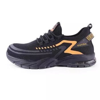 Промышленная легкая рабочая обувь Мужские защитные ботинки со стальным носком Дышащая строительная рабочая обувь Защитная обувь для работы на открытом воздухе 40 чёрный