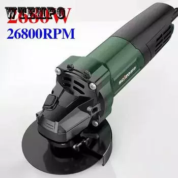 WTEMPO 2680W Промышленная мощная угловая шлифовальная машина, отрезной станок, многофункциональная электрическая шлифовальная машина, ручная полировальная машина US plug