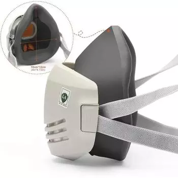 Промышленная противопылевая маска многоразового использования с фильтром хлопковый противопылевой респиратор на половину лица промышленный строительный противосмоговый защитный противогаз