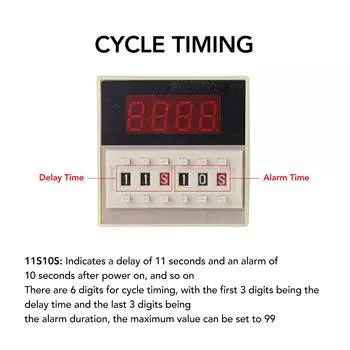 Промышленная сигнализация с интеллектуальным циклом, сирена с высоким уровнем громкости 90110 децибел, 6 цифр