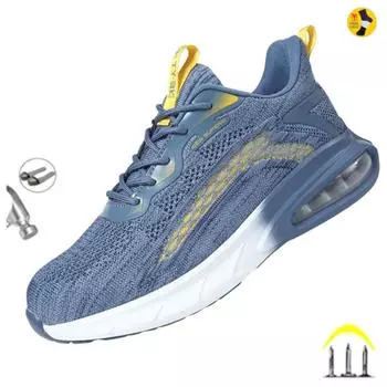 Промышленная защитная обувь со стальным носком, неразрушаемая амортизирующая рабочая обувь для мужчин, защитные ботинки для женщин 39